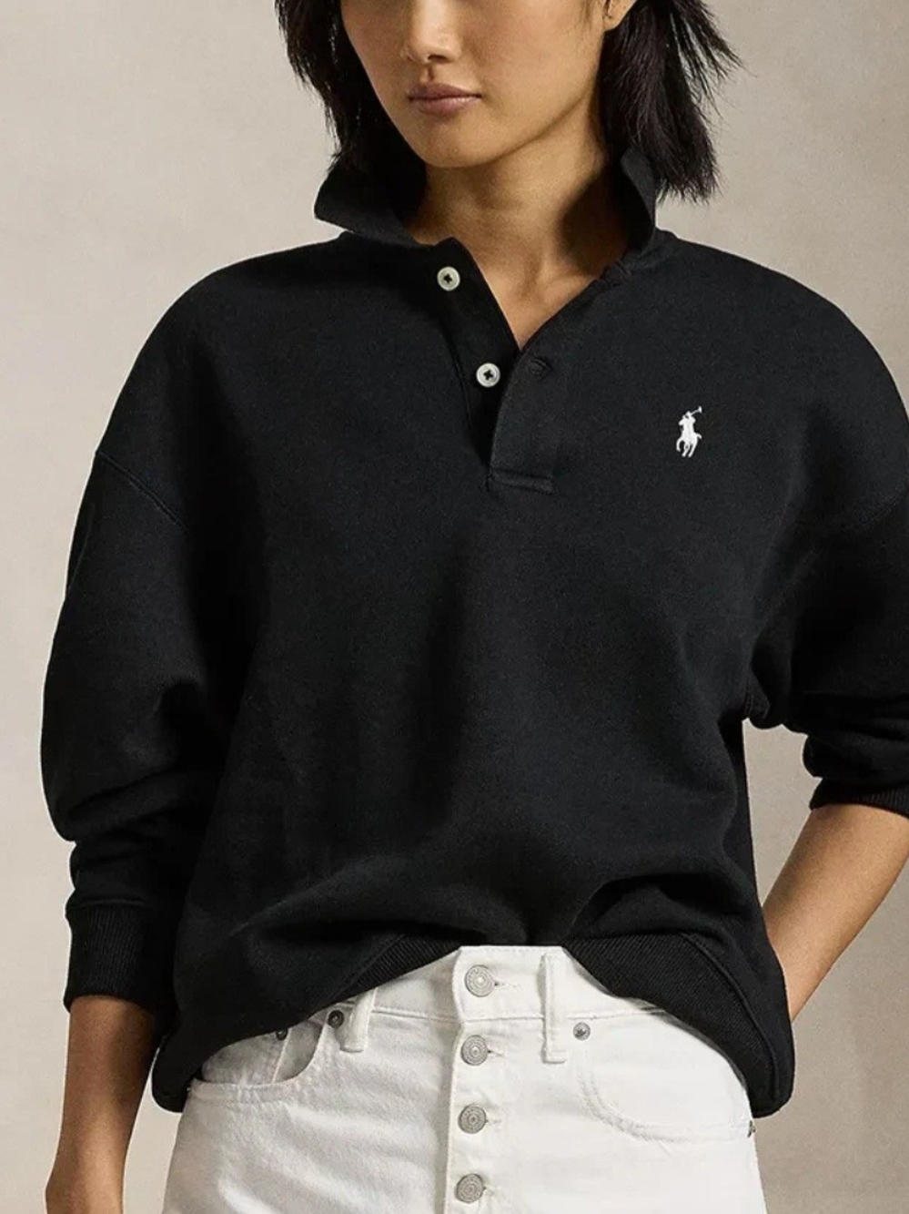Ralph Lauren Women's Navy Blue Polo with Red Pony Logo ~ Size XL